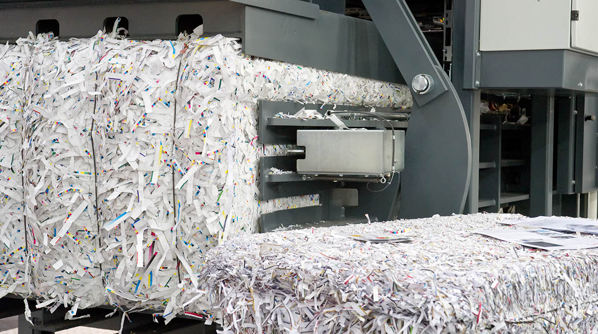 In plants that work with recycled paper as raw material