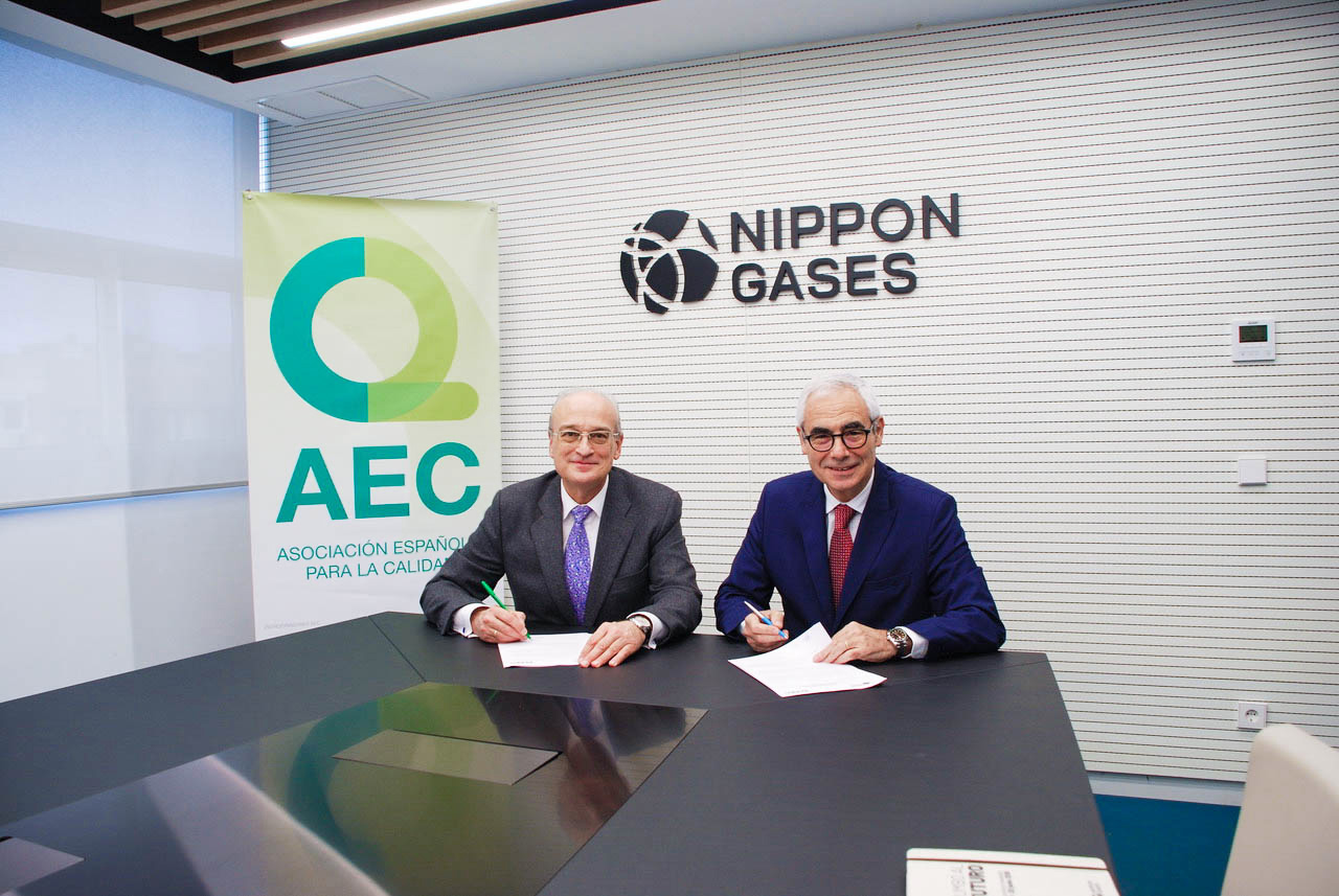 A Nippon Gases assina acordo de patrocínio com a Associação Espanhola para a Qualidade (AEC)